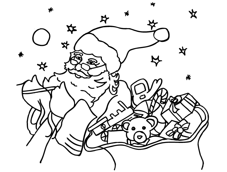 Święty Mikołaj kolorowanki